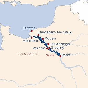 Seine Kreuzfahrt Route
